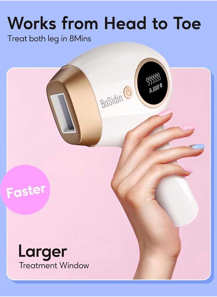 Bosidin Permanent Hair Remover At Home, Upgraded High Energy Levels Laser Hair Removal For Women And Men, 999K Flashes Effective And Safe For Whole Body  - Image 2