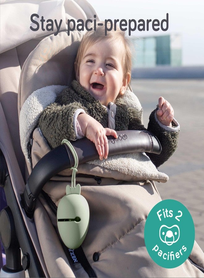 Baby Uma حافظة لهاية سيليكون من بيبي أوما - خالية من مادة BPA، آمنة للغسل في غسالة الصحون، حافظة لهاية عالمية لحقيبة الحفاضات، تتسع لهايتين - Image 2