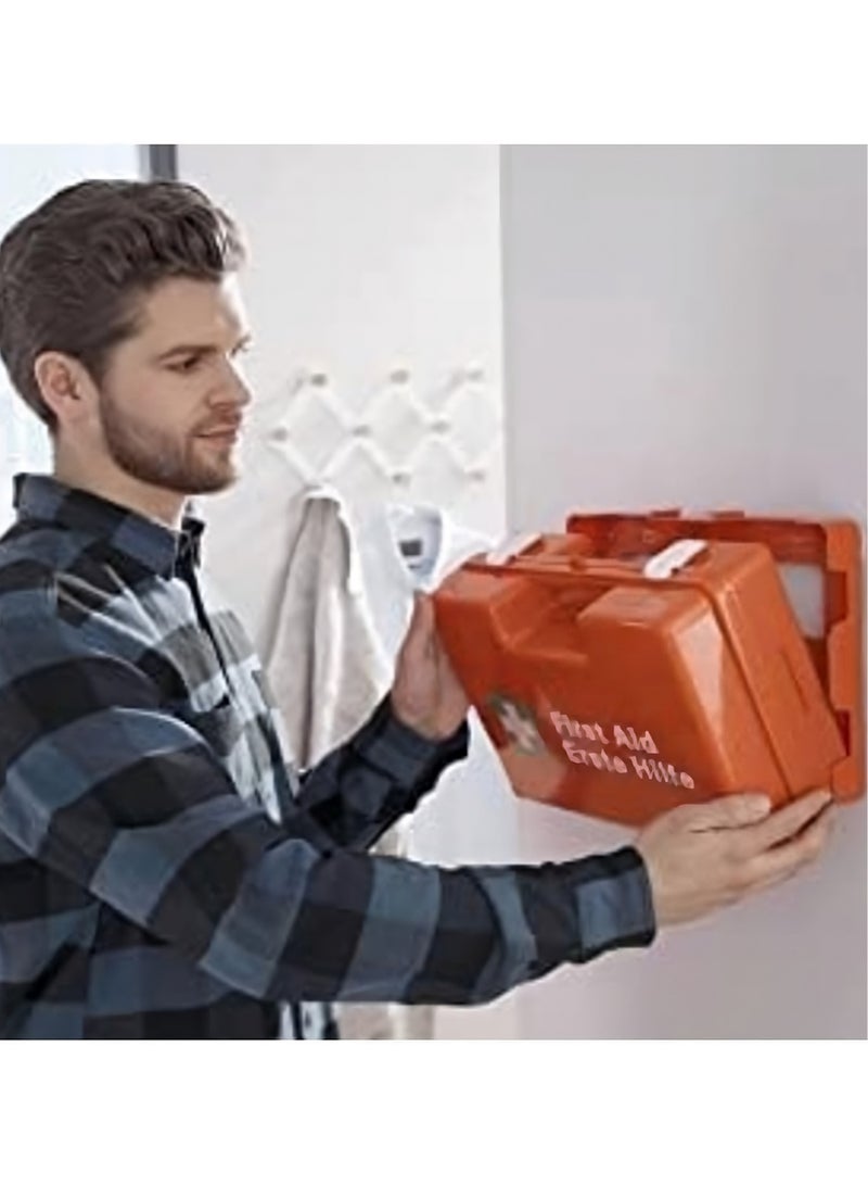 مجموعة الإسعافات الأولية ABS من البلاستيك شديد التحمل مع دعامة مثبتة على الحائط، مجموعة الإسعافات الأولية لإعادة ملء أساسيات المكتب المنزلي في حالات الطوارئ، مجموعات الإسعافات الأولية للسيارة، الضروريات المحمولة، معدات النجاة خفيفة الوزن للمشي خارج اللعب - Image 2