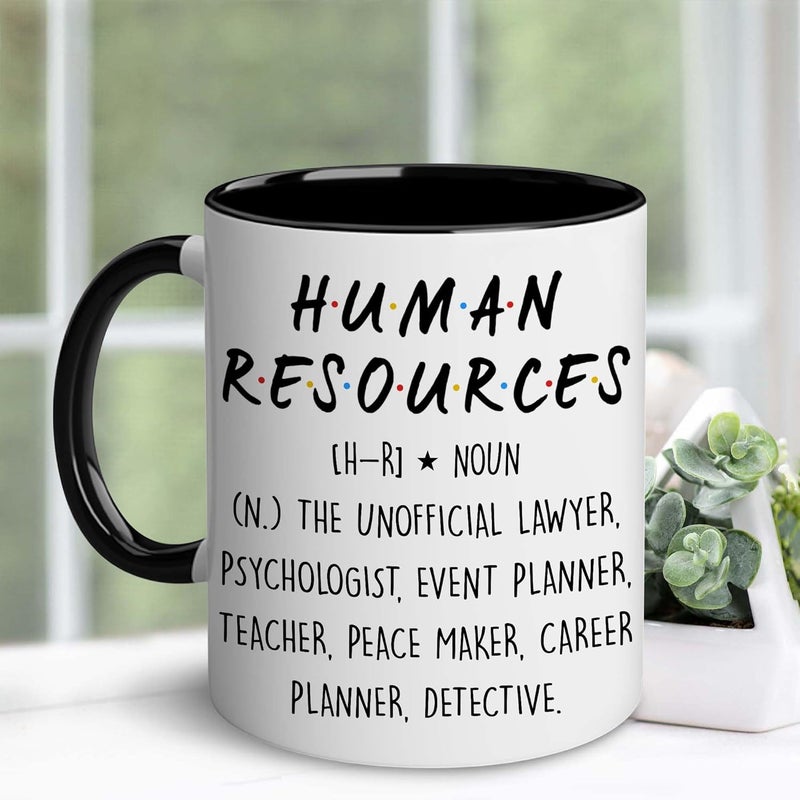 WHIDOBE Human Resources Gifts for Women, Men, Dad, Mom, HR Mug, Funny HR Gifts for Women, Human Resources Office Decor, HR Gifts for Coworkers, Gift for HR Accent Black Mug, Mothers Fathers Day - Image 5