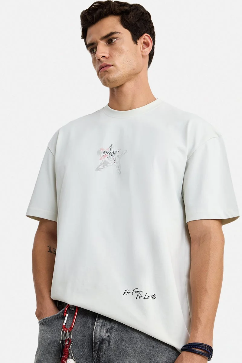 سنيتش Off-White Graphic Half Sleeve Regular Fit T-Shirt