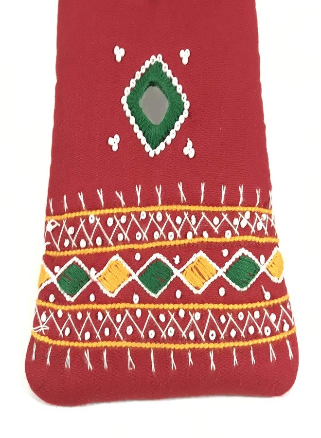 SriShopify Handicrafts Banjara Needle craft Women's Hand Purse Clutch Medium Mirror and Beads Work - Image 3