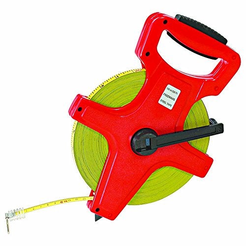 FREEMANS SO100 Steel Open Reel 100m:13mm Measuring Tape With Unbreakable ABS case || Dura Coat Tape Blade || Durable Winding Handle For Easy Retraction, Protruding Marker and Steel End Hook - Image 1