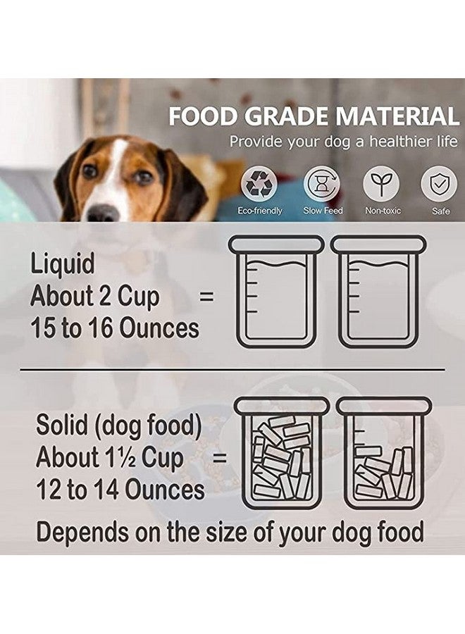 Slow Feeding Pet Bowl, No Choking Round Feeder Bowl With Bone Pattern Interactive Treat Bowl For Dogs (Color As Per Available) - Image 5