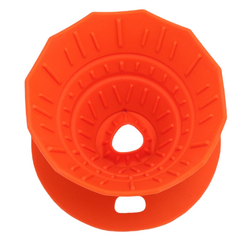 Pour Over Coffee Dripper Food Grade Silicone Folding Portable Hand Brewed Coffee Filter Orange - Image 2