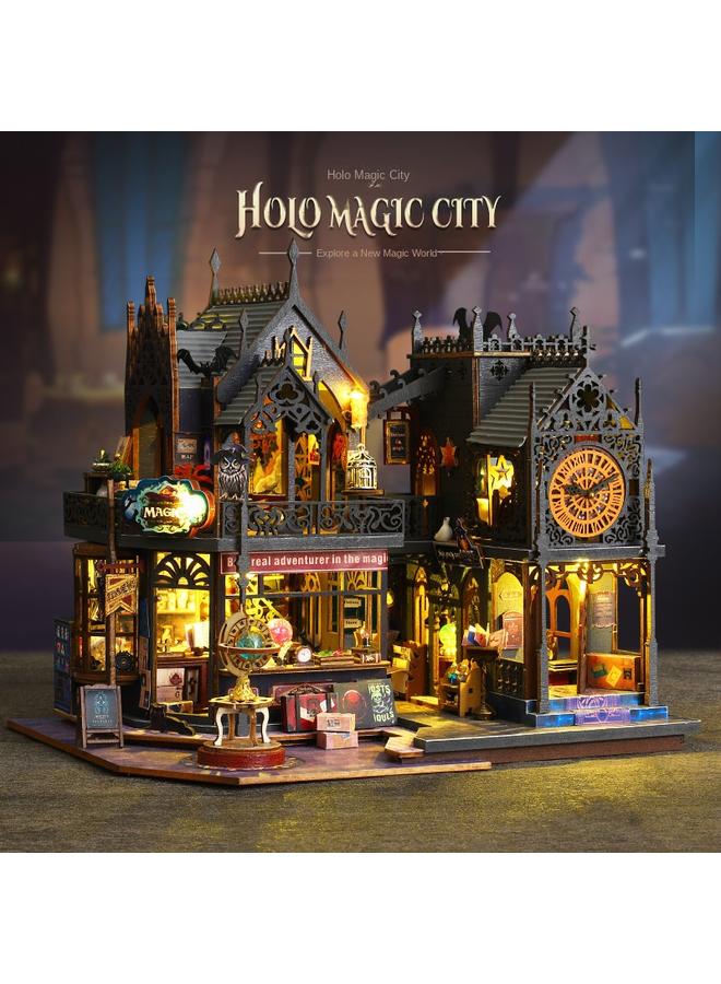 Bluejw Diy Cabin ES012 Holo Magic City Handmade Assembled Model Villa Ornaments Birthday Gift For Men And Women - Image 2