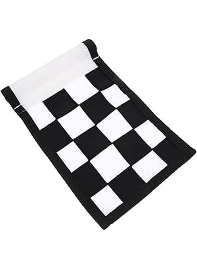 Black Checkered Golf Practicing Flag Portable Detachable Training Pin - Image 1
