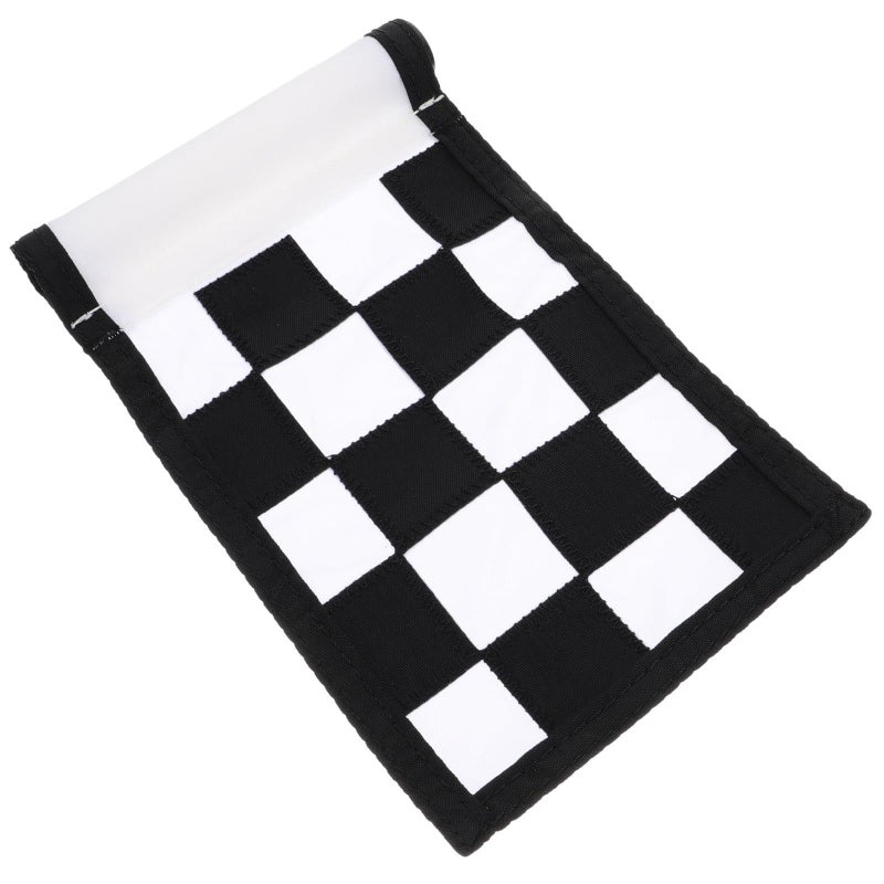Black Checkered Golf Practicing Flag Portable Detachable Training Pin - Image 2