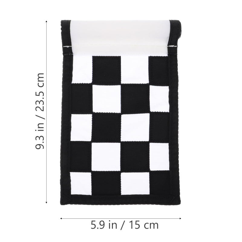 Black Checkered Golf Practicing Flag Portable Detachable Training Pin - Image 3