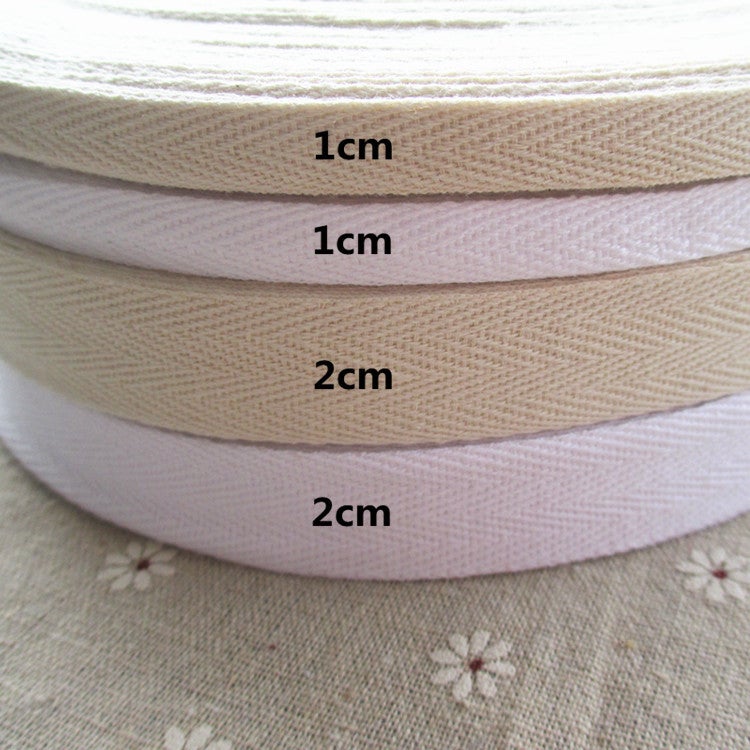 Herringbone Belt Pattern Xinjiang Cotton Belt Webbing Strap Cloth Belt Cotton Strip Edging Inch Belt Cloth Black And White Supply - Image 2