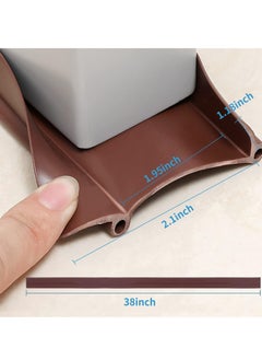 JOGAMS 96cm Self Adhesive Door Seal Strip Door Sound Proofing Weather Stripping Weatherstrip Door Bottom Strip Door Sealer Strip Windproof seal for Door Gaps Brown  - Image 5