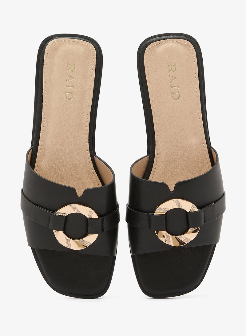 RAID Embellished Strap Buckle Detailed Sandals - Image 4