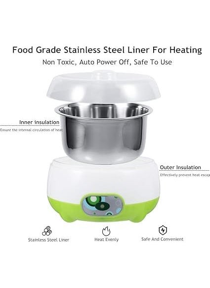 Pamidhar Pamidhar Portable Automatic Yogurt Maker With Stainless Steel Inner Container Lid Easy To Operate High Temperature Resistant Electric Curd Maker Machine For Home Capacity 1L  - Image 5