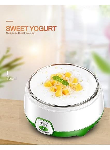 Pamidhar Pamidhar Portable Automatic Yogurt Maker With Stainless Steel Inner Container Lid Easy To Operate High Temperature Resistant Electric Curd Maker Machine For Home Capacity 1L  - Image 4