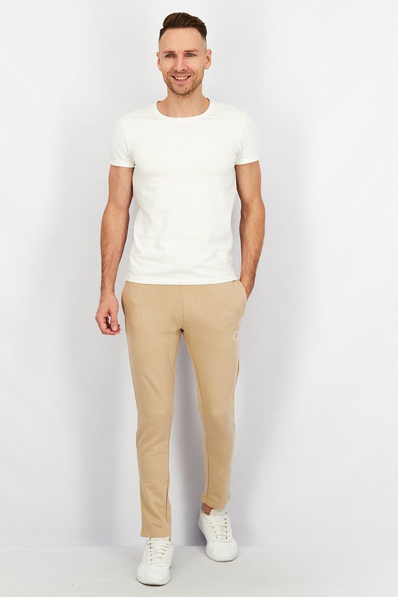 Ocean Pacific Men Regular Fit Drawstring Jogger, Light Beige - Image 4