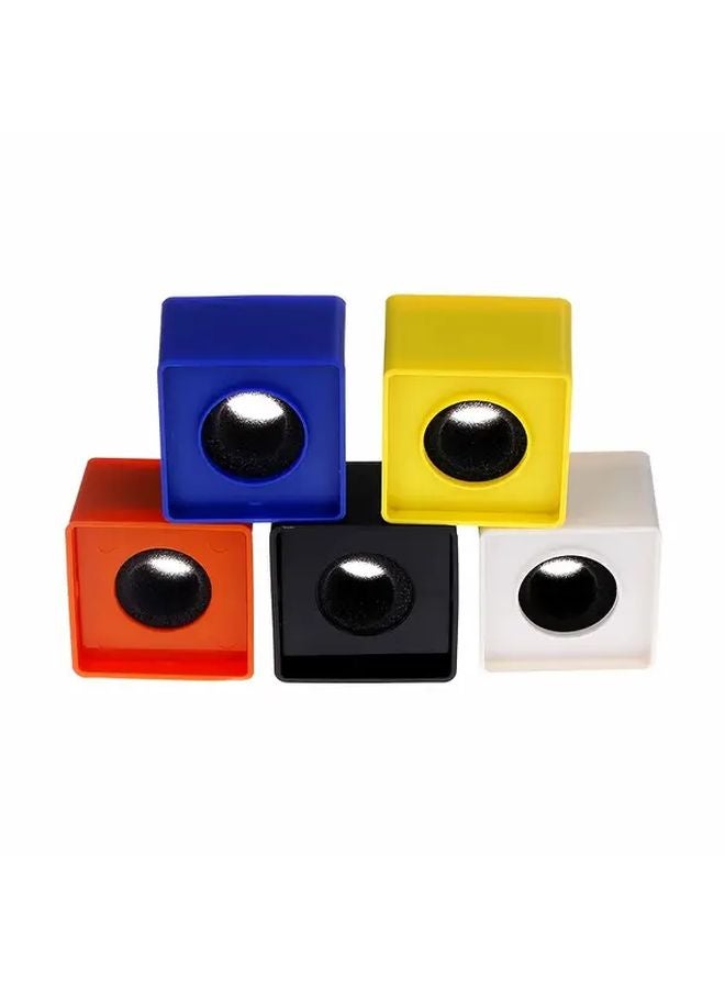 White ABS Square Cube Shaped Interview KTV Microphone Logo Flag Station No Battery - Image 2