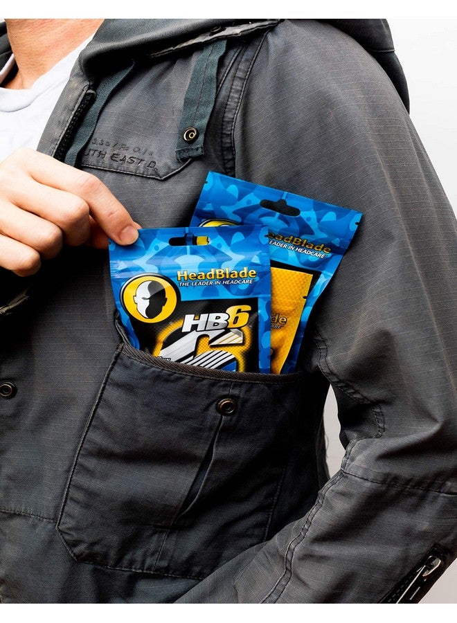 HeadBlade شفرات إيدبليد Hb6 بديل 6 شفرات من الفولاذ المقاوم للصدأ لعدم الشد أو السحب لحلاقة أقل تعمل للوجه والجسم وفروة الرأس - Image 5