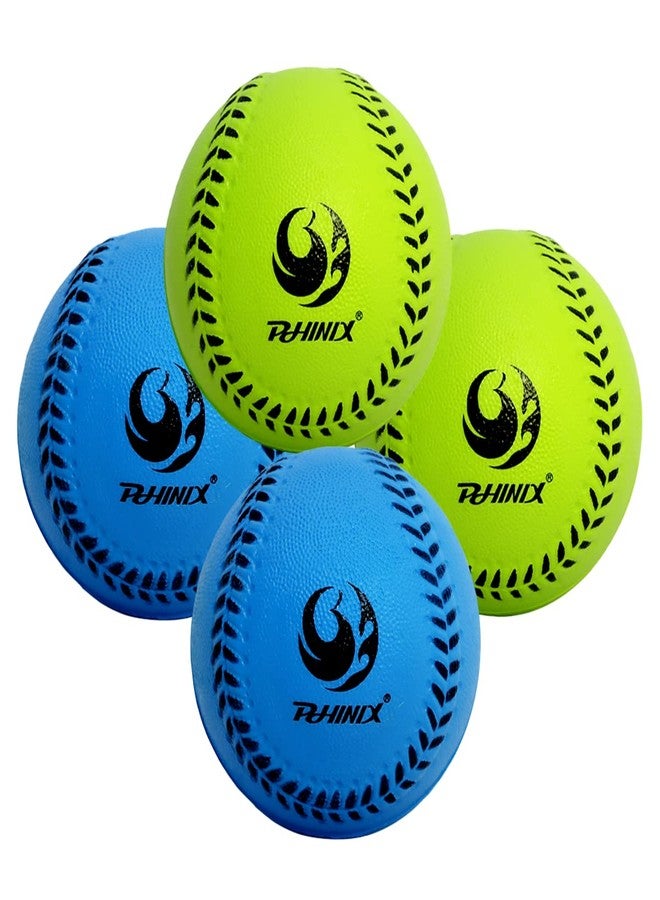 PHINIX Foam Baseball for Kids Practice- 4 Pack (Blue & Green) - Image 1