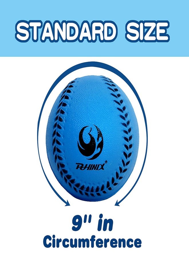 PHINIX Foam Baseball for Kids Practice- 4 Pack (Blue & Green) - Image 3