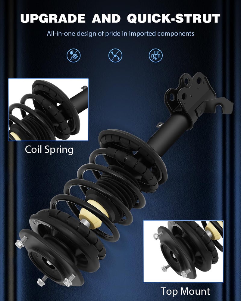 ECCPP مجموعة النوابض الكاملة ECCPP للأمامية تناسب 1998-2002 لشيفروليه بريزم، 1993-2002 لتويوتا كورولا مجموعة من 2 - Image 2