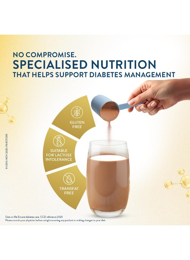 Ensure Diabetes Care Choco 950g Powder with High Fiber, Protein & 36 Nutrients | Helps Manage Blood Sugar Levels in 4 weeks - Image 3