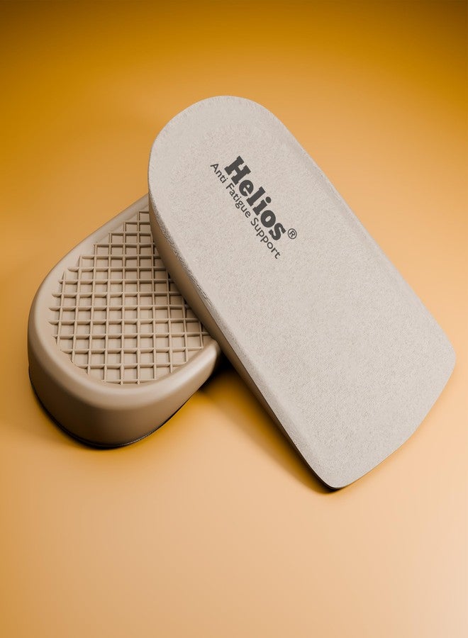 Helios® Heel cup|Heel Pain Relief |Heel Insole For Extra Cushioning & Comfort | Slim Designed Heel Cushions For Shock Absorption | Plantar Fasciitis Support (Brown, Heel Pads-Pack1) - Image 2