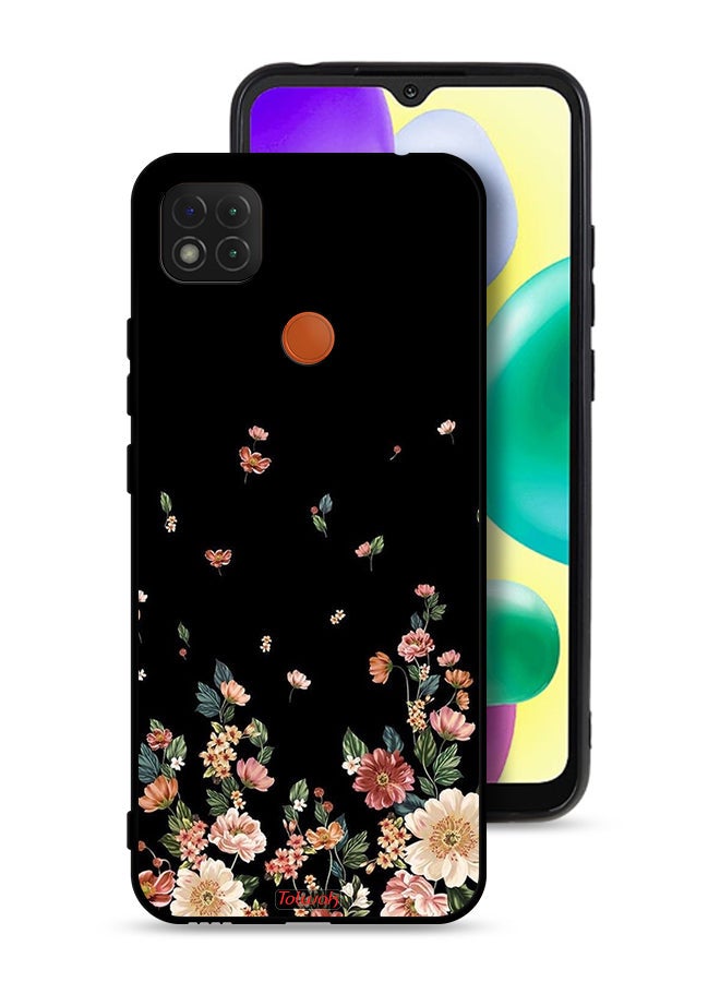 Tolwak Xiaomi Redmi 9C Protective Case Cover Small Flowers In Bottom - Image 1