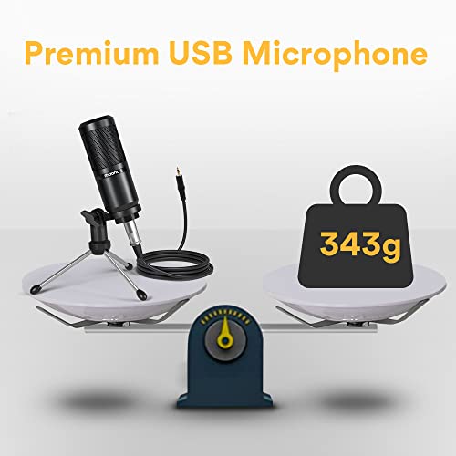 MAONO AU-PM360TR Condenser Microphone for Youtubers, Vlogging, Singing, Podcasting, with Tripod Stand and Mic Gain - Image 5