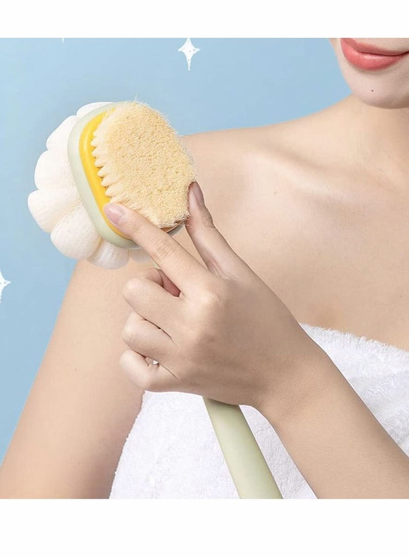 Excefore فرشاة استحمام، فرشاة ظهر مزدوجة الجانب بمقبض طويل  - Image 5