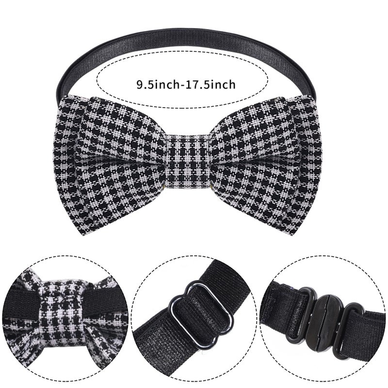 mifengda Boys Suspenders and Bow Tie Set Kids Suspenders and Pre-Tied Bow Tie Adjustable Toddler Baby Boy Suspenders BowTie Set for Kids Wedding Party 100th Day of School (Black) - Image 3