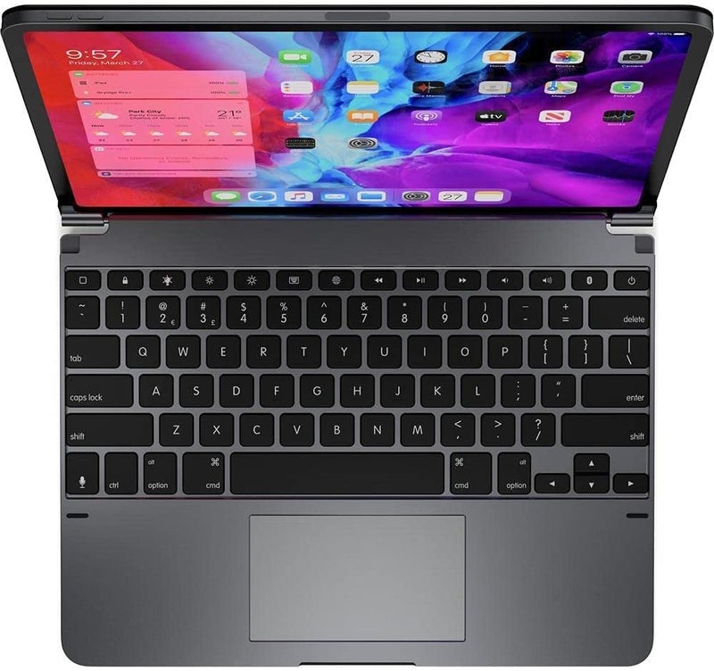 Brydge 11.0 Pro+ Wireless Keyboard with Trackpad | Compatible with iPad Pro 11-inch (1st, 2nd & 3rd Gen) | Native Multi-Touch Trackpad | Backlit Keys | (Space Gray) - Image 5