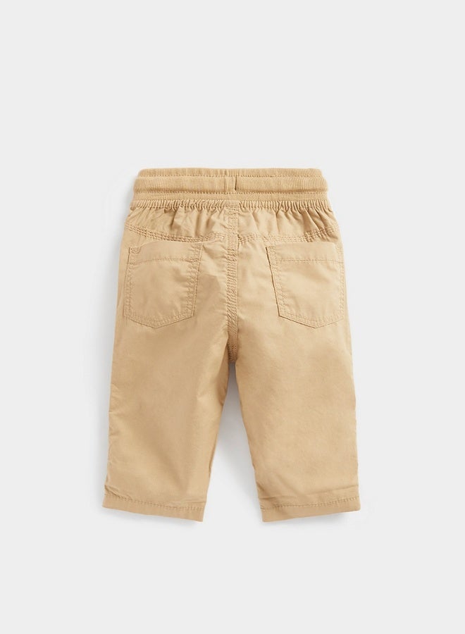 mothercare Tan Poplin Roll Up Trousers  - Image 2
