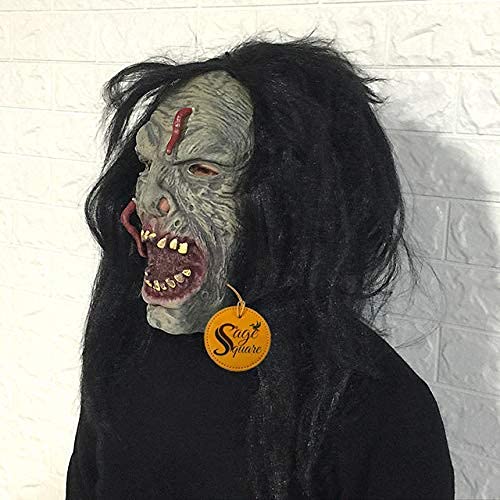 Sage Square Rubber Latex Funny Scary Horror Full Face Mask for Costume Prank Party Halloween Holi Function Drama. (Random) (Pack of 2) - Image 2
