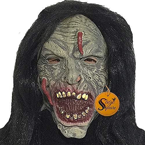 Sage Square Rubber Latex Funny Scary Horror Full Face Mask for Costume Prank Party Halloween Holi Function Drama. (Random) (Pack of 2) - Image 5