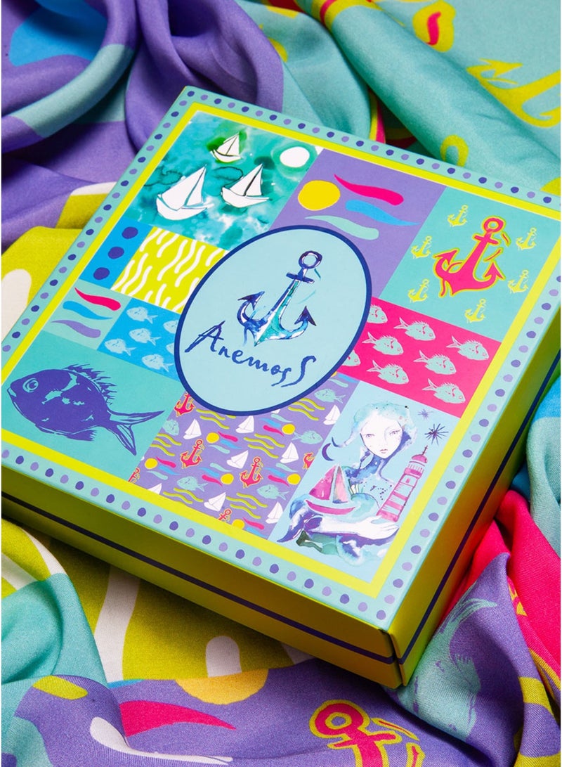 أنيموس باريو شاطئي للنساء، مقاس 120×140 سم، غطاء سباحة، لفّة سارونغ للنساء، تنورة لملابس السباحة، وشاح شاطئي طويل الحجم، بطباعة ملوّنة - Image 5