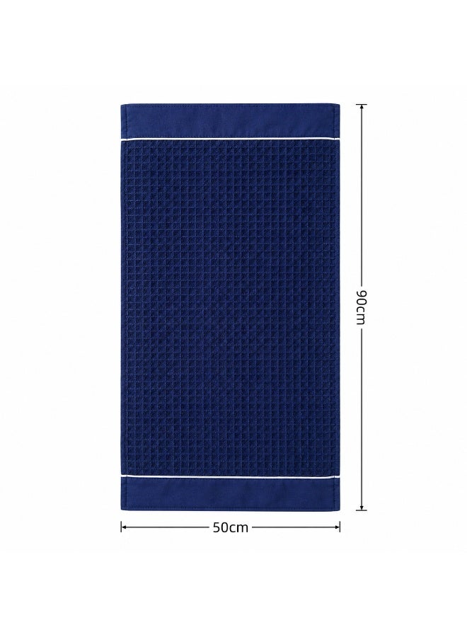 دوناتيلا مناشف يد (عبوة من 4 قطع، 50 × 90 سم) – مايكروفايبر 310 GSM بنسيج وافل – فائقة النعومة وعالية الامتصاص وسريعة الجفاف، خفيفة الوزن بلون سادة للحمام، الجيم، السبا والسفر. - Image 2