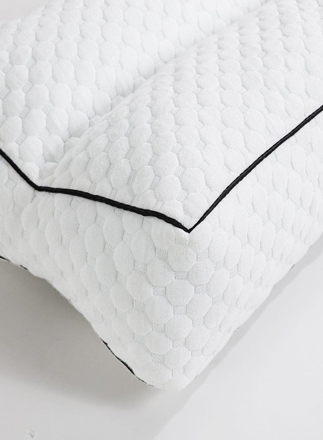 HOMBYS Shredded Memory Foam Knee Pillow for Side Sleepers, 5.5" Height Pillow Between Legs for Aligns Spine & Relieves Pressure Hip & Leg Elevation, Supportive Pillow for Pregnancy, Sciatic,White - Image 5