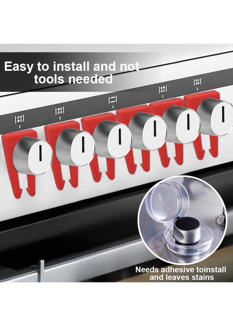 Generic - Stove Knob Covers for Child Safety Stove Knob Locks Proofing Oven Knob Lock Stove Child Safety Guards For Child Safety for Gas Stove Grill Home Restaurant Kitchen 8 Pack Red - Image 1