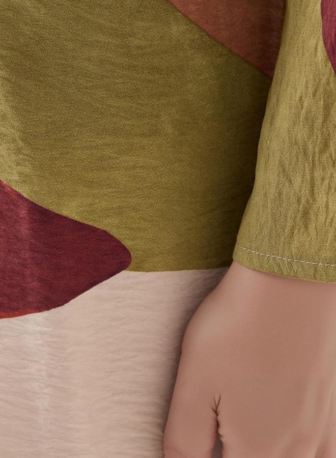 Iconic All-Over Print Shirt Dress with Knot Detail - Image 4