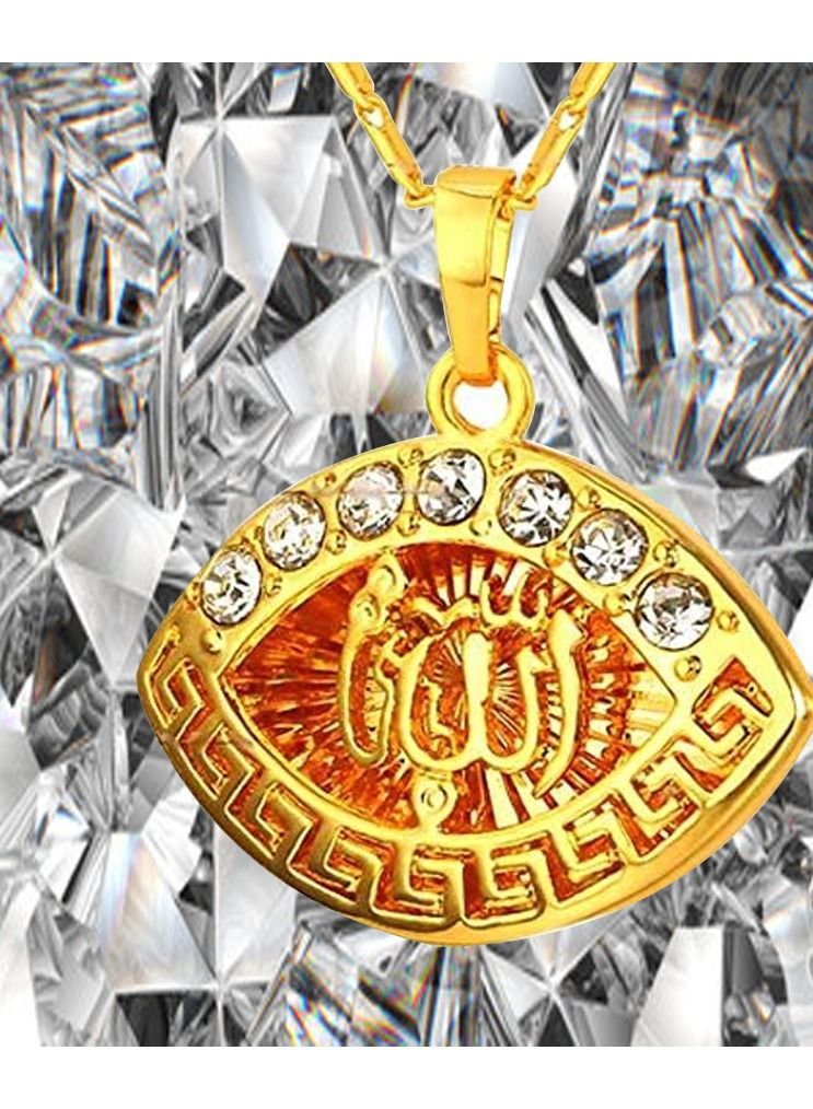 DubaiGallery Fashion Jewelry Highly craftsmanship Dubai Gold plated luxury Golden Islam Allah Pendant Necklace For Women Girls Men - Image 4