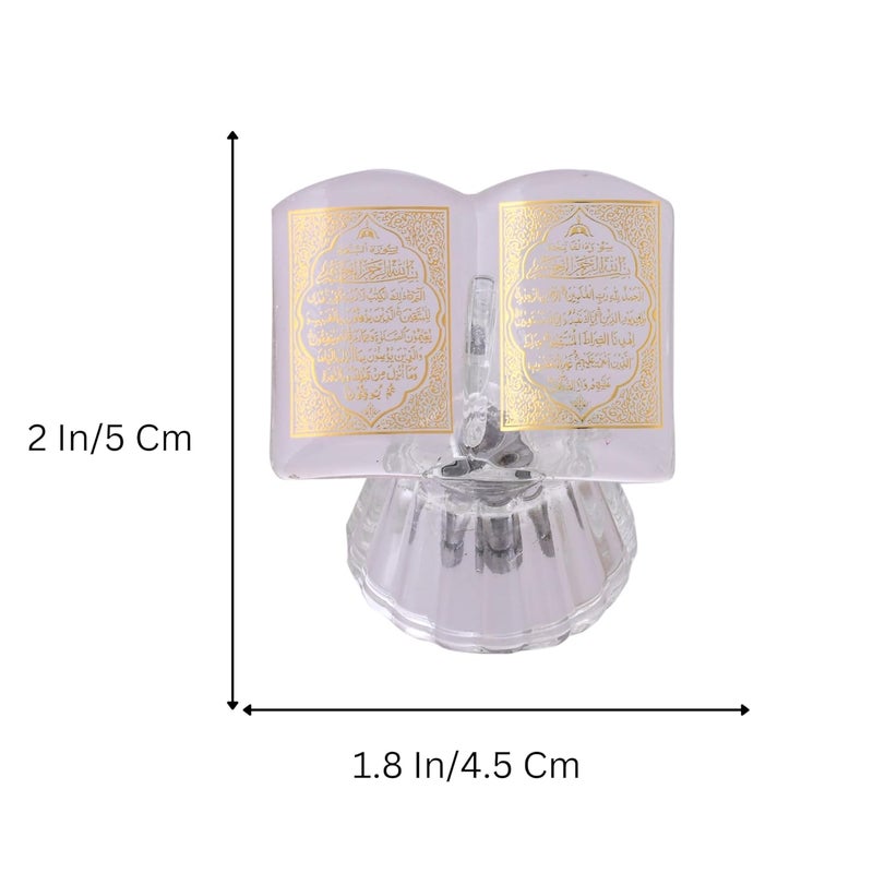 KhwajaDarbar KhwajaDarbar Islamic Quran Replica Crystal Book with LED Light Collectible Gift DSGN2  - Image 4