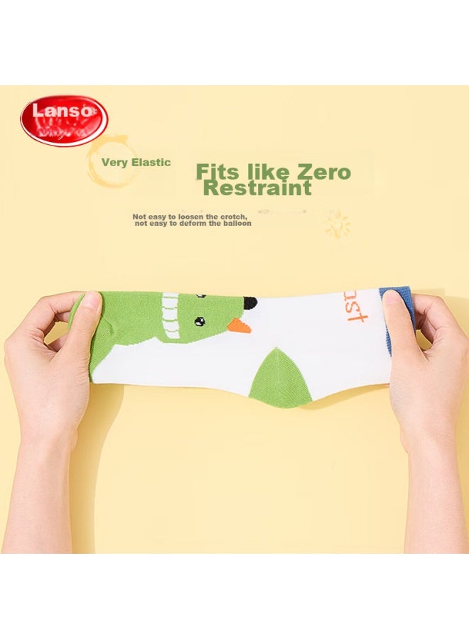LANG SHA Langsha Children's Socks, Boys' Mid-calf Cotton Socks For All Seasons, High-elastic Comfortable Student Casual Sports Socks, 5 Pairs Pack - Image 3