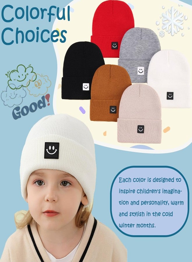 KMOLY Toddler Baby Beanie Hat 6 Packs, Double Layer Knit Infant Winter Hat Soft Warm Beanies Bulk Skull Cap for Kid Boys Girls (US, Age, 0 Months, 2 Years, Khaki, White, Black,Grey,Caramel,Red) - Image 3