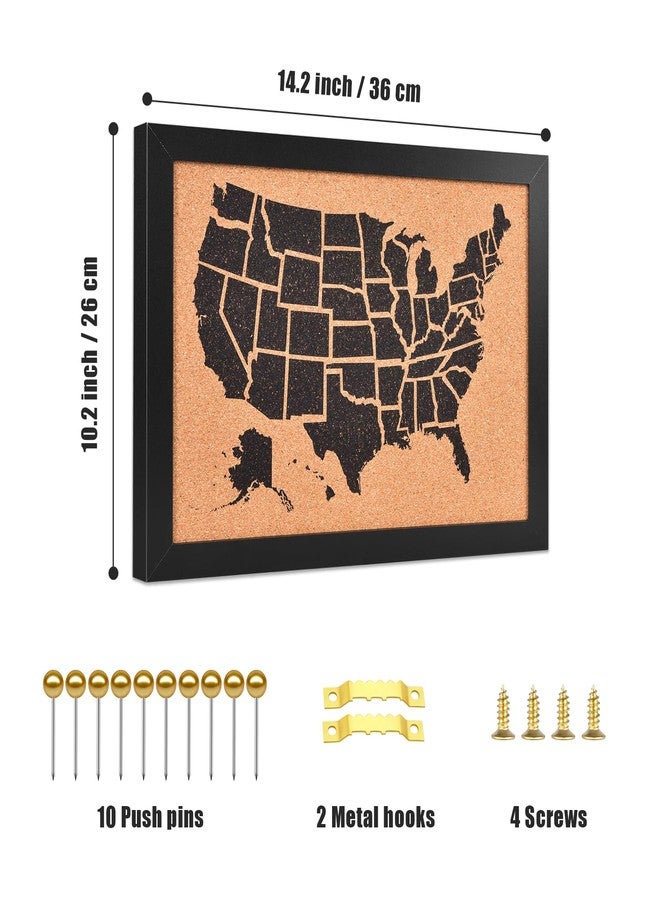 YCCYYCCY Cork Board Map of The United State, 14" X 11" Bulletin Boards for Walls with 10 Pins, Travel Tracker Map for Office, School and Home (MAP) - Image 5