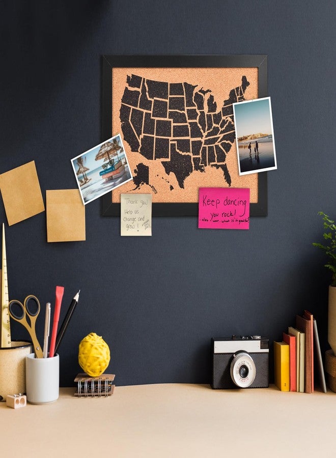 YCCYYCCY Cork Board Map of The United State, 14" X 11" Bulletin Boards for Walls with 10 Pins, Travel Tracker Map for Office, School and Home (MAP) - Image 2