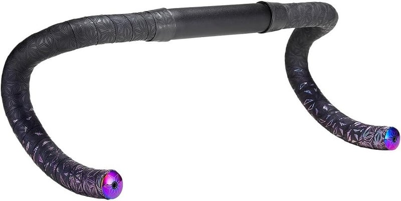 SUPACAZ Super Sticky Kush Star Fade Bike Handlebar Tape – Oil Slick Plugs – Superior Grip – Vibration Dampening - Image 2