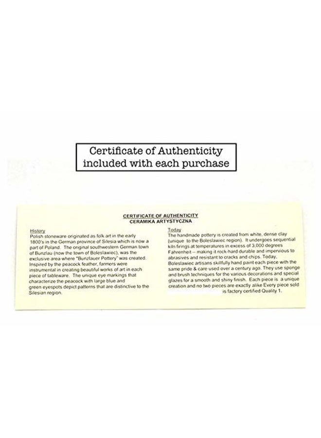 Polish Pottery Gallery Mug - Straight Sided - Silver Lace - Image 4