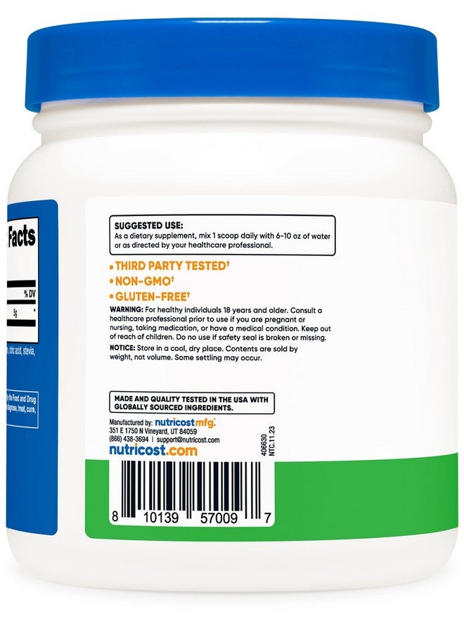 Nutricost L-Glutamine Powder Supplement (Green Apple) 500g - Gut Support, 5 Grams per Serving, Sweetened with Stevia - Gluten Free, Non GMO - Image 3
