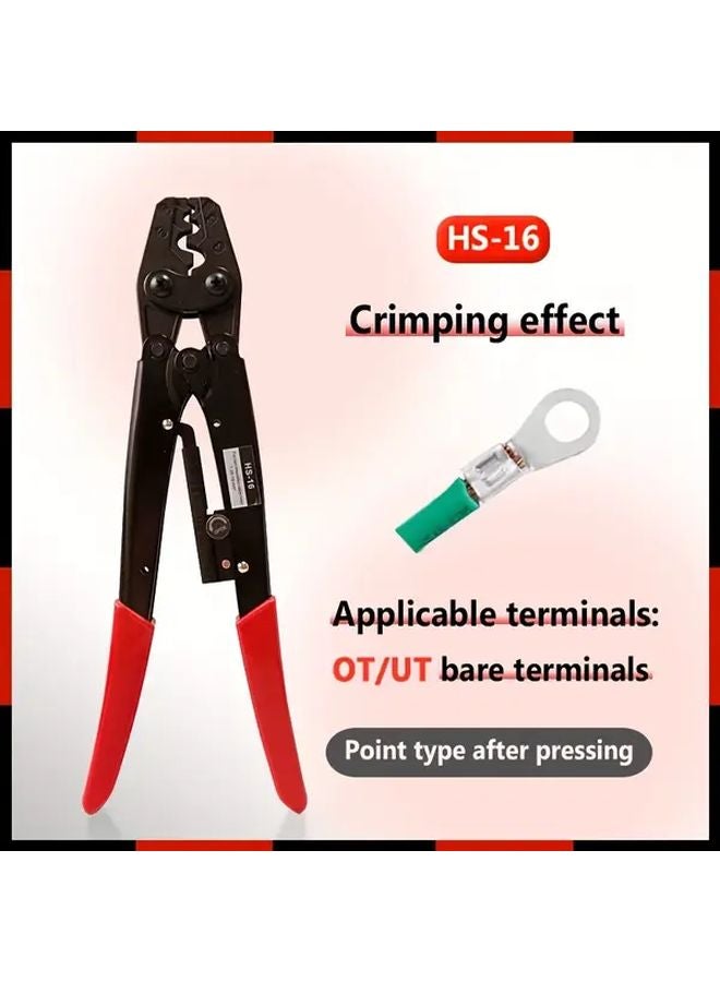 Red Ratchet Quick Wire Pliers Crimping Tool for Copper Tubes Aluminum Sleeves - Image 3
