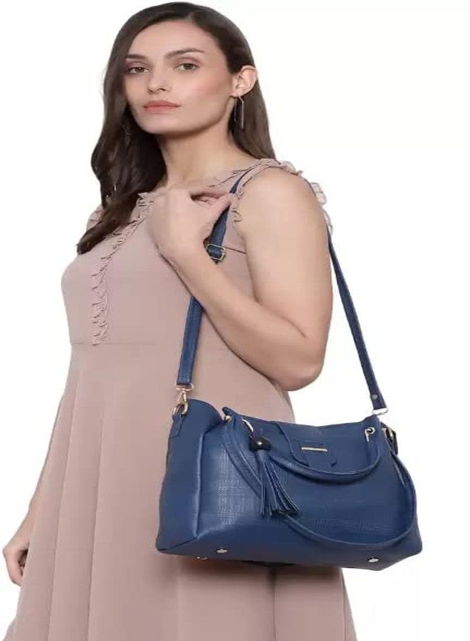 DANIEL CLARK Handbags For Women Combo (Set Of 3), Blue - Image 3